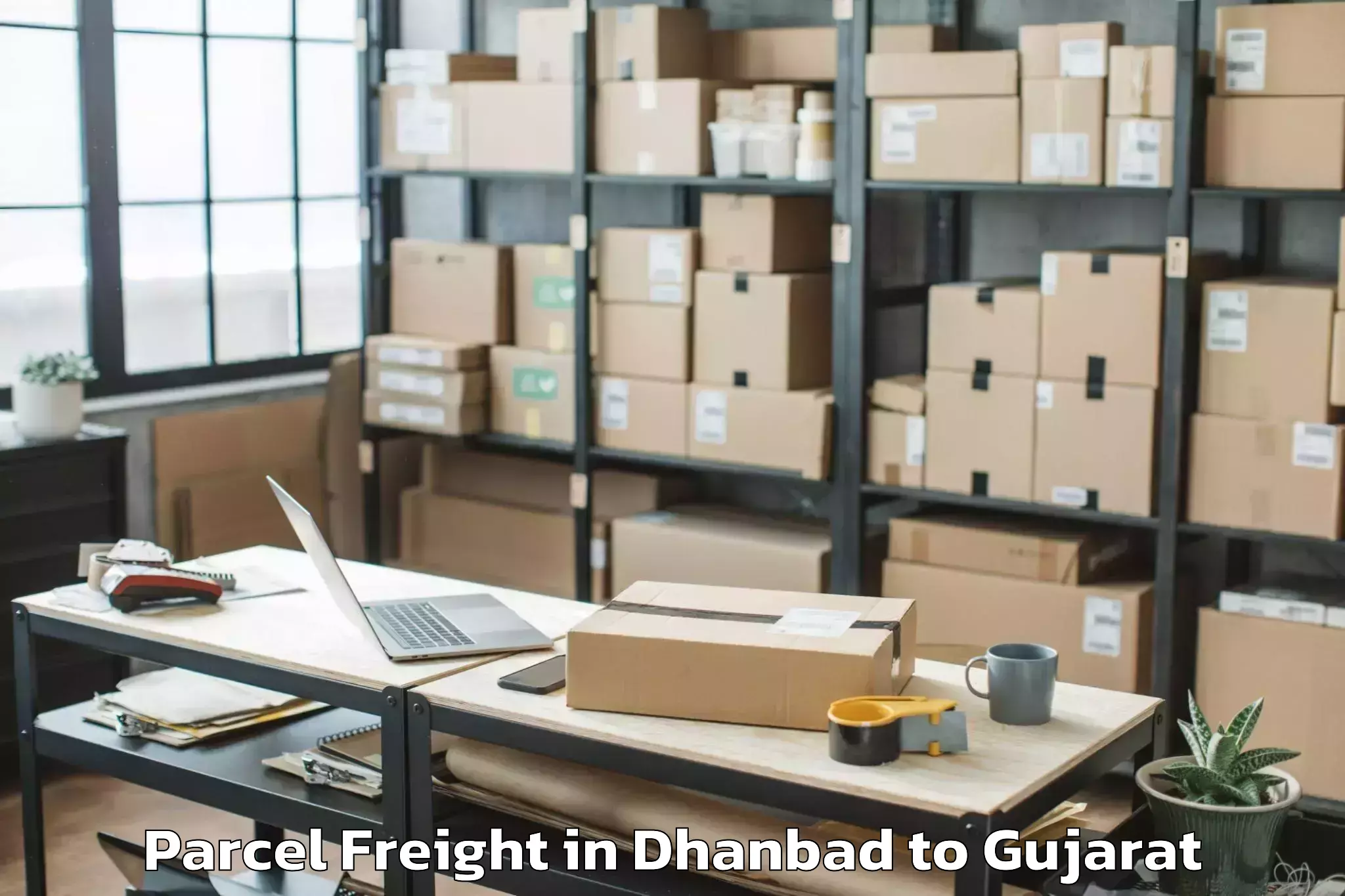 Book Dhanbad to Kandla Parcel Freight Online